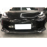 17-23 Tesla Model 3 4DR Track Pack Front Bumper Lip - Carbon Fiber