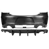 15-23 Charger PP Front Bumper w/ SRT Grille Foglight Cover+Rear Bumper Cover