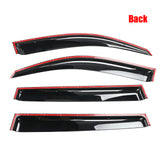 08-13 Toyota Highlander PC Window Visors Deflector With Chrome Trim 4PCS