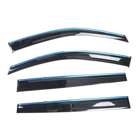 14-19 Toyota Highlander PC Window Visors Deflector With Chrome Trim 4PCS