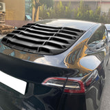 20-23 Tesla Model Y Rear Window Louver Sun Shade Cover - Carbon Fiber Print