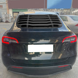 20-23 Tesla Model Y Rear Window Louver Sun Shade Cover Vent - Matte Black 2PC