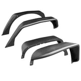 18-21 Jeep Wrangler JL V2 Style Fender Flares W/ Pipe 4PCS - Textured Iron