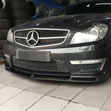 12-14 Benz C Class W204 C63 AMG Coupe Sedan Front Bumper Lip - Carbon Fiber