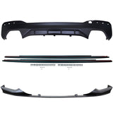 17-18 BMW G30 MP Style Front Lip & Side Sill & Type1 Diffuser