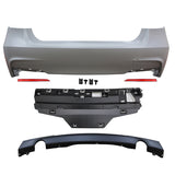 12-18 BMW F30 M-Tech M Sport Sedan Rear Bumper Bodykit with rear Diffuser (o---o)