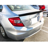 12 Honda Civic Sedan Ik Duckbill V2 Style Rear Trunk Spoiler Unpainted