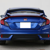 06-18 Honda Civic Top Gurney Flap Add-On Trunk Spoiler Wing Transparent Smoke