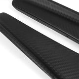 Universal Front Bumper Lip Canards Splitters 2Pc V1 B Style 36CM - Carbon Texture