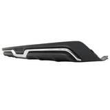 16-18 Civic X Sedan Rear Bumper Lip Diffuser Carbon Fiber Look Chrome PP