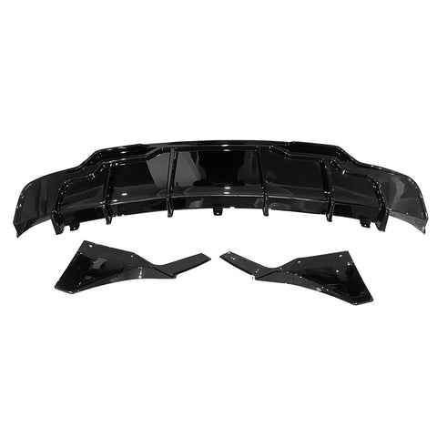 17-23 Tesla Model 3 Rear Bumper Lip Diffuser w/ Aprons 3PC - Gloss Black