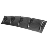 23" x 6" Ikon Style Universal Rear Bumper Diffuser 5 Fins - Carbon Fiber Print