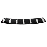 33" x6" V1 Style Universal Rear Bumper Lip Diffuser - 7 Fins Gloss Black White Fin