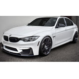 14-19 F82 F80 M3 M4 Carbon Fiber Front Side Splitters + PP Bottom Lip Spoiler