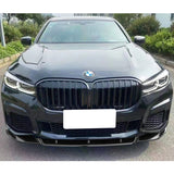 20-22 BMW G12 7-Series IK Style Front Bumper Lip Spoiler - Gloss Black PP