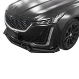 20-22 Cadillac CT5 3PCS Front Bumper Lip PP - Matte Black