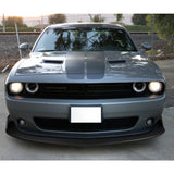 15-19 Dodge Challenger SXT Style Front Bumper Lip Splitter - Matte Black PP