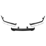 21-22 Honda Accord IK Front Bumper Lip Spoiler - Gloss Black Silver 5PCS