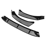 21-22 Kia Optima K5 Front Bumper Lip Lower Chin Spoiler - Gloss Black PP 3PC