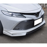 18-19 Toyota Camry LE IK Style Front Bumper Lip Matte Black - PP