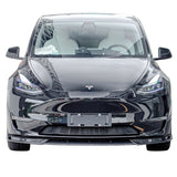 20-21 Tesla Y Front Bumper Lip Spoiler 3PCS PP Carbon Fiber Print