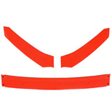 17-21 Honda Civic Hatchback HFP Style Front Bumper Spoiler Lip - Red 3PC PP