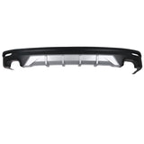 18-19 Toyota Camry V3 Rear Bumper Lip Diffuser Black & Silver - PP