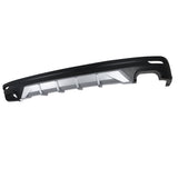 18-19 Toyota Camry V3 Rear Bumper Lip Diffuser Black & Silver - PP