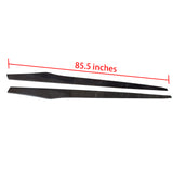 Universal 85.5 In Side Skirt Extension Flat Bottom Line Lip - Carbon