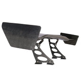 56 In V5 Universal Adjustable Downforce GT Trunk Spoiler Wing - Carbon Fiber CF