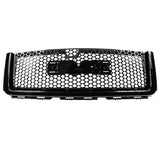 07-13 Sierra 1500 Denali Mesh Front Upper Lower Bumper Grille Gloss Black