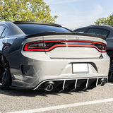 15-20 Dodge Charger SRT Quad Exhaust Rear Diffuser with Reflective Tape