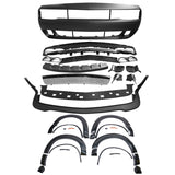 08-14 Dodge Challenger Front Bumper w/ Lip + Rear Bumper w/ V1 Diffuser + Hellcat Fender Flare