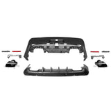 08-14 Dodge Challenger Front Bumper Rear Bumper (2015+ SRT Hellcat Style) + V4 Diffuser