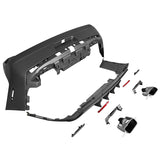 08-14 Dodge Challenger Front Bumper Rear Bumper (2015+ SRT Hellcat Style) + V4 Diffuser