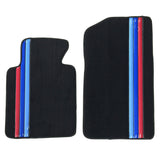 99-05 E46 3-Series Front Rear OE Floor Mat M Color Stripe - Premium Quality