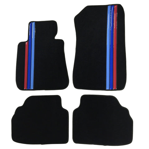 05-09 E90 3 Series 4D Front Rear OE Floor Mat M Color Stripe - Premium Quality