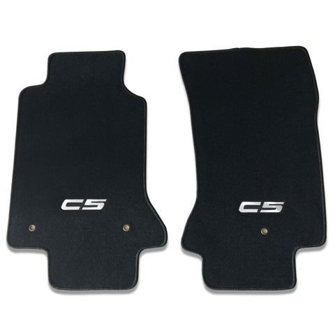 97-04 Chevy Corvette OE Fitment Floor Mats Carpet Nylon Black with Custom Logo