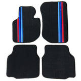 92-98 BMW E36 4D Front Rear OE Floor Mat M Color Stripe Premium Quality