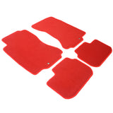 90-96 Nissan 300ZX Car Floor Mats Liner Front Rear Nylon Red Carpet 4PC