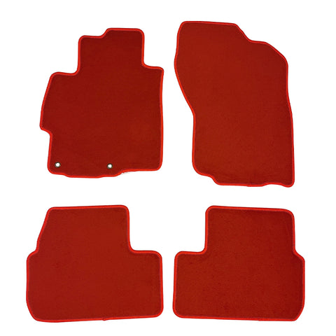 08-17 Mitsubishi Lancer Floor Mats Liner Front Rear Nylon Red Carpet 4PC