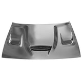 08-20 Dodge Challenger Hellcat Style Hood Scoop Air Intake Vents - Aluminum