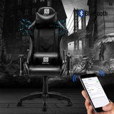 High-Back Swivel Gaming Chair Recliner with Bluetooth 4.1 Speakers & Lumbar Support & Headrest | Height Adjustable Ergonomic Office Desk Chair