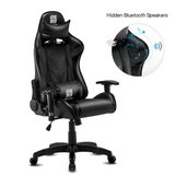 High-Back Swivel Gaming Chair Recliner with Bluetooth 4.1 Speakers & Lumbar Support & Headrest | Height Adjustable Ergonomic Office Desk Chair