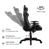 High-Back Swivel Gaming Chair Recliner with Bluetooth 4.1 Speakers & Lumbar Support & Headrest | Height Adjustable Ergonomic Office Desk Chair