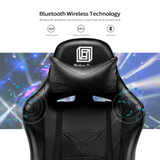 High-Back Swivel Gaming Chair Recliner with Bluetooth 4.1 Speakers & Lumbar Support & Headrest | Height Adjustable Ergonomic Office Desk Chair