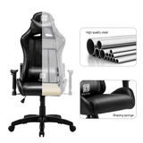 High-Back Swivel Gaming Chair Recliner with Bluetooth 4.1 Speakers & Lumbar Support & Headrest | Height Adjustable Ergonomic Office Desk Chair