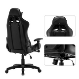 High-Back Swivel Gaming Chair Recliner with Bluetooth 4.1 Speakers & Lumbar Support & Headrest | Height Adjustable Ergonomic Office Desk Chair