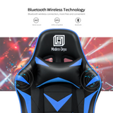 High-Back Swivel Gaming Chair Recliner with Bluetooth 4.1 Speakers & Lumbar Support & Headrest | Height Adjustable Ergonomic Office Desk Chair