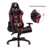 High-Back Swivel Gaming Chair Recliner with Bluetooth 4.1 Speakers & Lumbar Support & Headrest | Height Adjustable Ergonomic Office Desk Chair